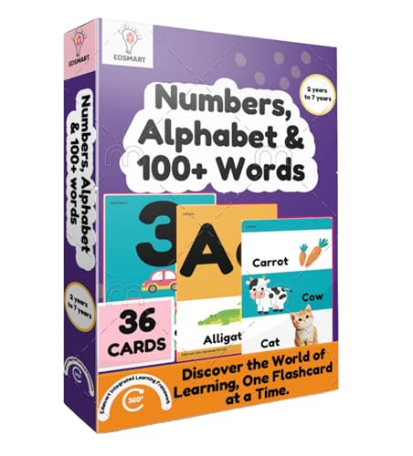 Image of Edsmart Flash Cards - Combo of 2 Sets Phonics and Reading Cards and More (Edsmart Flash Cards - Combo of 2 Sets (Phonics and Reading Cards & Letters, Numbers and 100+ Words))