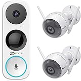 EZVIZ DB1 Smart Video Doorbell, Wi-Fi Ready, Vertical FOV + 2X Outdoor Security Camera