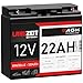 Produktbild LANGZEIT Akku 12V 22Ah AGM Blei-Akku Rasentraktor Batterie Hochstrombatterie ersetzt 18Ah 19Ah 20Ah 21Ah LC-RD1217P LC-X1220P Profi USV Batterie