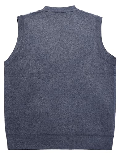 LemonGirl Mens Plaid V-Neck Cardigan Sweater Vest Sleeveless Button Casual Knitwear3