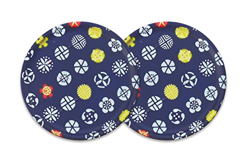 タツクラフト 友禅和紙 コースター 小花 小紋 2枚セット 食洗機対応 コースター おしゃれ プラスチック 和風 和柄 友禅 和紙 京友禅 紙 和風 インテリア 茶たく 茶托 防水 撥水 業務用 国産 食洗機 洗浄 和雑貨 橋本達之助工芸 TATSU-CR