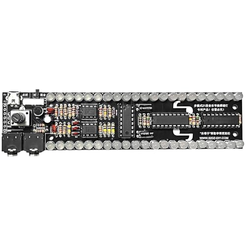 ONEHPDIY 21 Segment LED Music Spectrum Light Kit, Sound Activated Rhythm Light, Voice Control DIY Soldering Project, Ambient Light for STEM Beginners 5V 165x50mm