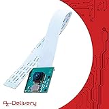 AZDelivery Camara Raspberry Pi 5 Megapixeles Sensor Ov5647 1080p Modulo C mara Video Soporte Vision con Cable Flexible 15 cm compatible con Raspberry Pi con E-Book incluido 
