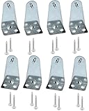 8pcs Hold Down Brackets Metal Bottom Rail Hold Clips Blind Holder Replacements for Horizontal Blinds and Windows Shades
