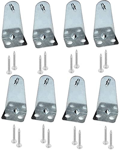 8pcs Hold Down Brackets Metal Bottom Rail Hold Clips Blind Holder Replacements for Horizontal Blinds and Windows Shades