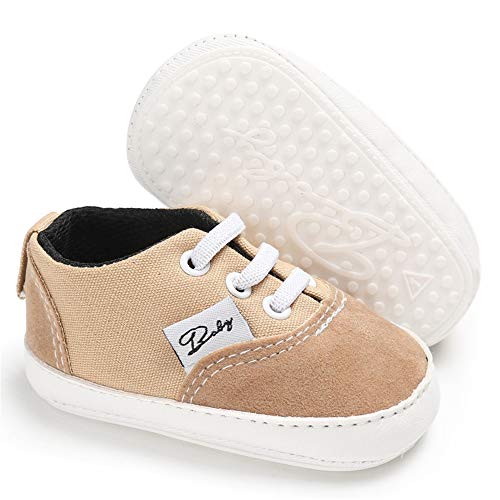 Meckior Infant Baby Boys Girls Canvas Toddler Sneakers Rubber Anti-Slip First Walkers Candy Shoes