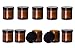 Produktbild BigDean 10x Braunglastiegel 60 ml 5,5 x 5 cm- Aus Braunglas - Mit Deckel - Salbentiegel, Cremetiegel, Apothekerglas