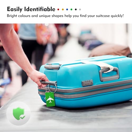 Luggage Tag, 6Pcs Luggage Tags for Suitcases, Bag Tags for Luggage Travel Luggage Tags with Privacy Name Card, Small Metal Luggage Tags Luggage Identifiers for Suitcases - Image 6