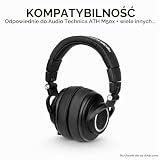 Brainwavz Słuchawki douszne do ATH M50X, M50XBT, M40X, M30X, HyperX, SHURE, Turtle Beach, AKG, ATH, Philips, JBL, Fostex wymienne nauszniki z pianki z pamięcią kształtu i pasują do wielu słuchawek