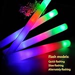 Glow Sticks Bulk - 24 Pcs LED Foam Sticks Glow Batons with 3 Modes Flashing Effect, Glow in The Dark Party Supplies for Party Wedding Birthday Concert Halloween Christmas - Image 4