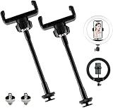 2 Pack Universal Ring Light Phone Holder Flexible Ring Light Phone Attachment with Hot Shoe and 1/4