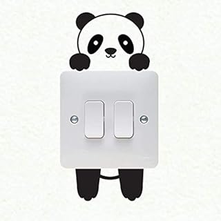 Panda Wall Sticker Plate Light Switch Wall Sticker Vinyl Decal Mural Home Decoration Power Socket Sticker