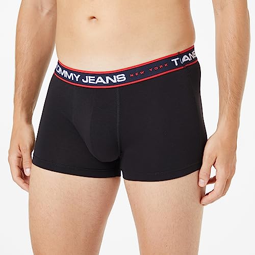 Tommy Jeans Herren 3er Pack Boxershorts Trunks Unterwäsche, Schwarz (Black/ Black/ Black), S 2