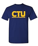 The Goozler CTU - Counter Terrorism Unit Homeland Duty - T-Shirt, Navy Blue, Large