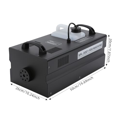 Máquina de humo profesional de 3000 W con control remoto y DMX512, generador de humo de alta potencia con tanque de 3 L para bodas, Halloween, conciertos y fiestas, enchufe estadounidense, color negro miniatura 6