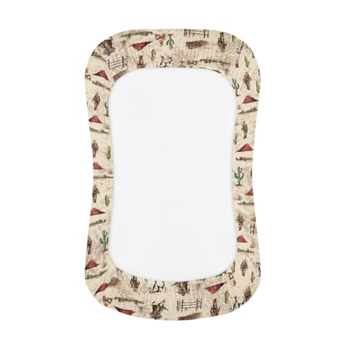 Image of ZOUTAIRONG Cowboys Crib Sheets for Boys Bassinet Sheets Safe and Snug Changing Pad Covers Neutral Unisex Fitted Baby Baby Delight Bassinet Sheets Ultra Soft Breathable Material