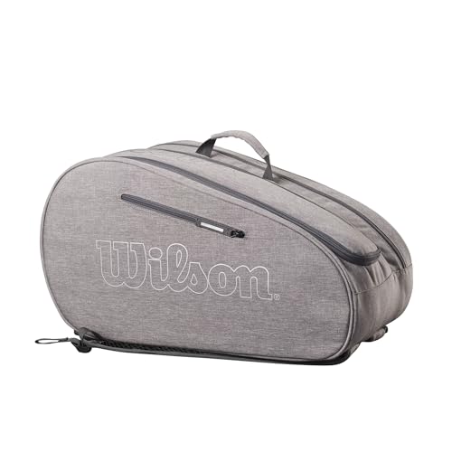 WILSON Team Padel Bag - Holds up to 4 Paddles, Heather Grey