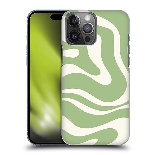 Head Case Designs �������C�Z���X Kierkegaard Design Studio Modern Liquid Swirl in Sage Art �n�[�h�o�b�N�P�[�X Apple iPhone 14 Pro Max�Ή�