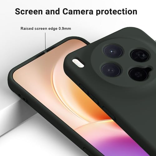 Image of FIRST MART Matte Silicone Back Cover for Vivo X300 - Green