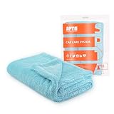 SPTA The Liquid8r - Absorbent 70/30 Blend Microfiber Drying Towel for Cars, Trucks, SUVs, Safe for Detailing + Scratch Free, Twist Loop, 1100gsm, 26.8in x 36.2in, Aqua Blue-MT037