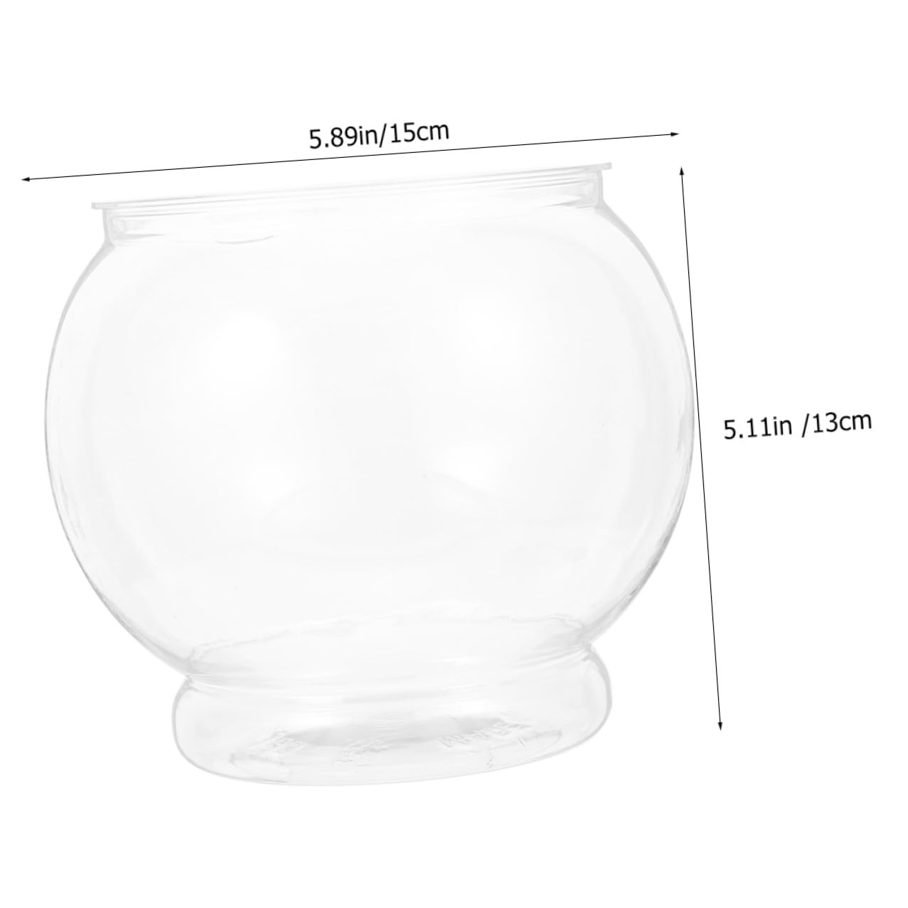 Abaodam Pecera De Paisaje Transparente De Mesa Pecera para Peces De Colores para Escritorio Esférica