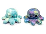 Generisch Doudou pieuvre réversible 20 cm - Peluche pieuvre avec deux émotions...