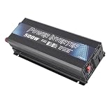Inversor de Onda Sinusoidal Pura de 500W, Inversor de Corriente de 12 V CC a CA, Convertidor Solar Universal para Automóvil, Inversor Solar para Vehículos Al Aire Libre para (220 V)