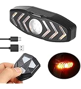 Bike Turn Signals Tail Light, WASAGA Red Rear Lights with Wireless Remote Control, USB Rechargeab...