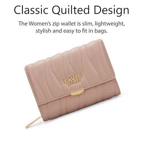 Image of Lavie Luxe Women's Lucie Emboss Medium Trifold Wallet | Gift for Women