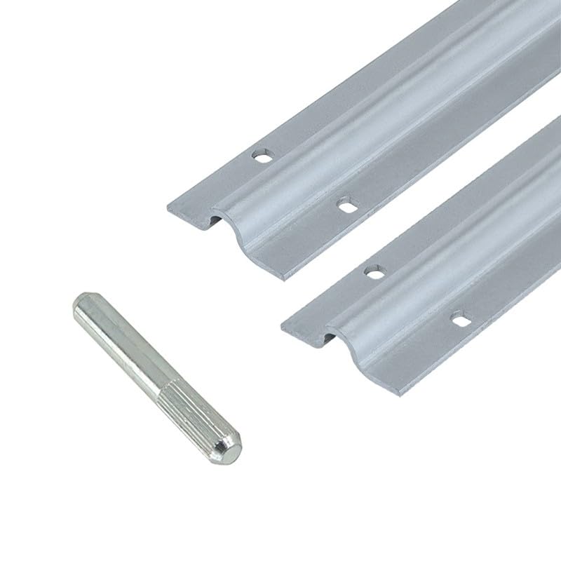Metalideal | Kit Rails de Portail Coulissant – 4 mètres (2 x 2 m) + 1 Jonction – Gorge Ronde ou U 20 mm