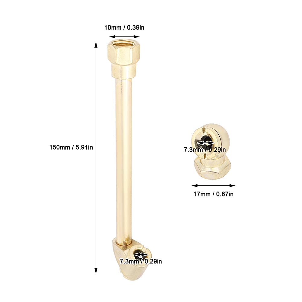 Dispensing Nozzles 1/4 Inch Air Chuck Set, Portable Air Chucks for Tires Including Fnpt Dual Head Tire Chuck with Internal Thread Closed Ball Air Chuck Rod Pneumatic Tools Tire