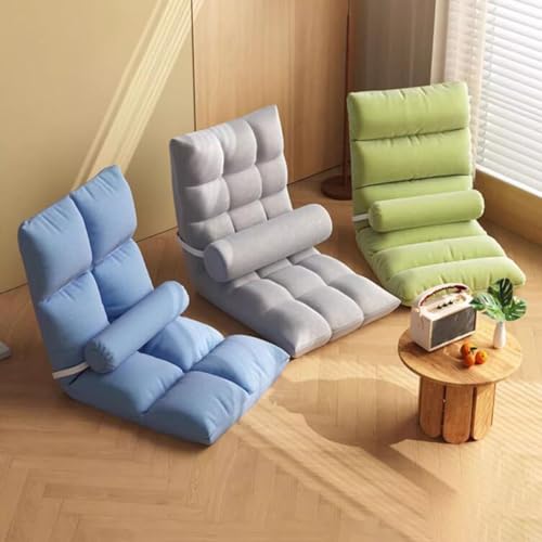 Chaise de sol dossier réglable 5 positions avec coussin marron - 3