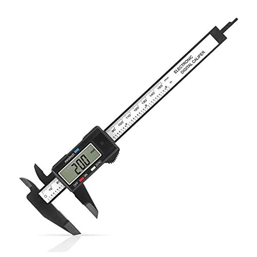 RISEMART Digitalt mätreglage, 150 mm/6 tum digitalt skjutreglage med stor LCD-display för utomhusbruk, inomhus- och djupmått, 2 ersättningsbatterier för hushåll och industrimätning