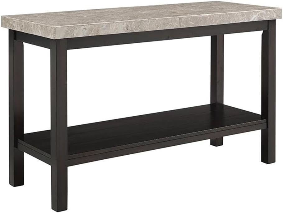Picket House Furnishings Caleb Marble Top Console Table in Espresso
