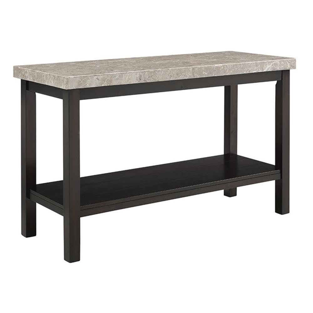 Picket House Furnishings Caleb Marble Top Console Table in Espresso