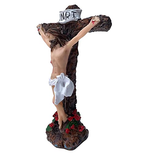 Christ Crucifix High Jesus On The Cross Collectible Figurine Wall Crucifix Easter Chapel Decoration The Cross Desktop Plaque Statue Crucifix Crosses Sculpture Resin Catholic Christian Home Decor #TOP3