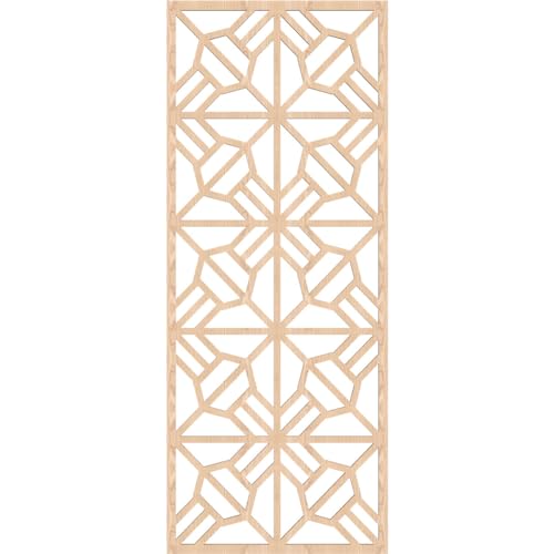 Image of Auburn Decorative Pierced Fretwork Wood Wall Panels, 17 3 /8 inchW x 44 3 /8 inchH x 1 /4 inchT, Red Oak
