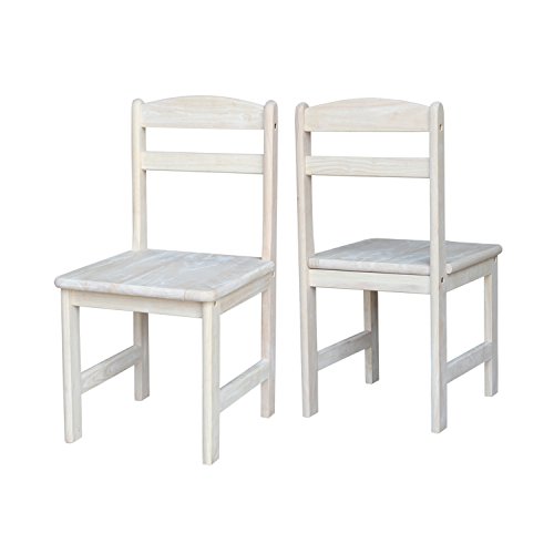 International Concepts Juvenile Chair, 13.75" W X 15" D X 27.5" H, Unfinished #TOP2