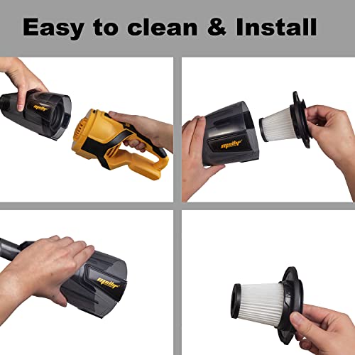 Mellif Cordless Vacuum For Dewalt 20V Max Battery, Handheld Electric Power Vacuum Cleaner For Hardwood Floor Carpet Pet Hair Car (No Battery) #TOP4