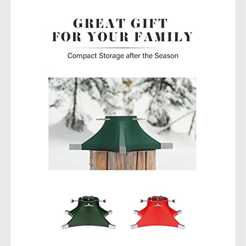Tree Nest Christmas Tree Stand Xmas Tree Plastic Holder Base For Live Tree Fits Up To 5Ft Square（Green） #TOP6