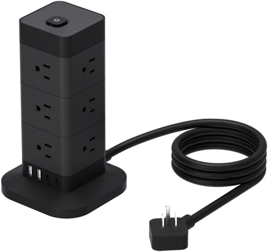 Multiple AC Electrical Rewireable Power StripOutlets Extension Socket Cord Cable(OneColor)