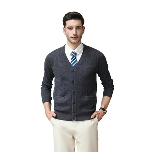 Cardigan en tricot homme coupe ajustée pour l'automne et l'hiver chic