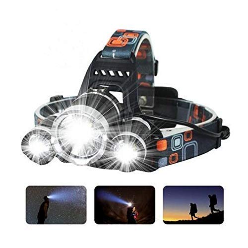 Headlamp,Headlight,Hard Hat Light 6000 Lumens,Zoomable Light Ultra Bright Rechargeable Waterproof Flashlight Head Light For Camping,Outdoors (Silver) #TOP6