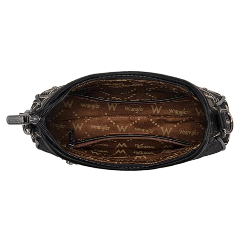 Wrangler Shoulder purse for Women Western Small purse Hobo Purse and Denim Crescent Bag with Detachable Pouch WG435-8182BK by Montana West - Used condition - Image 3