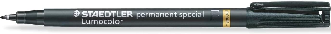 STAEDTLER Pack Of 3 Lumocolor Permanent Marker PensSpecial 319F Fine Tip - Black