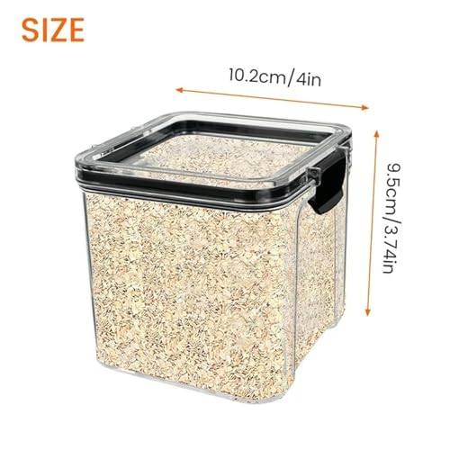 Snack Containers with Lids, Durable Leakproof Stackable Reusable Clear Plastic Food Storage Containers,Space Saving Airtight Bpa-Free Snack Box for Refrigerator Cupboard Freezer and Dishwasher (Black) - image 7