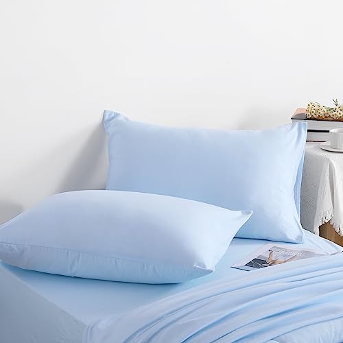 NTBAY Twin Comforter Set with Sheets, 5 Pieces Soft and Breathable Bedding Set, Twin Bed in a Bag, Down Alternative Comforter Set Solid Color All Season, Kids Bedding Set, Aqua by NTBAY - Image 6