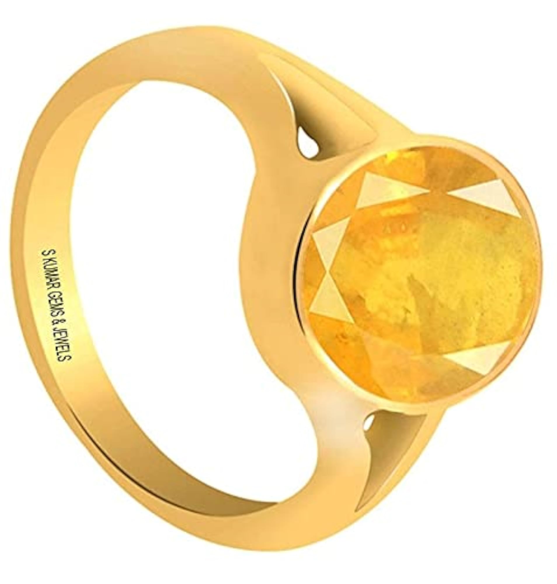 Certified Natural Original Yellow Citrine Gemstone Ring, 6.25 Ratti