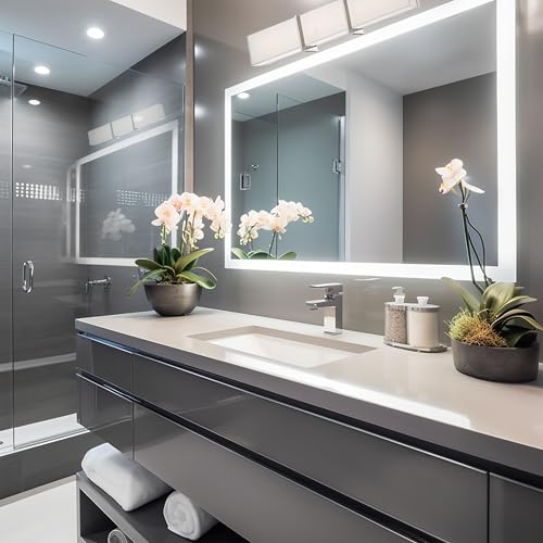 Image of Minka Lavery 2923-77-L High Rise LED Vanity Bath Light, 1-Light, 44 Total Watts, 30-in H x 5.5-in W, Chrome