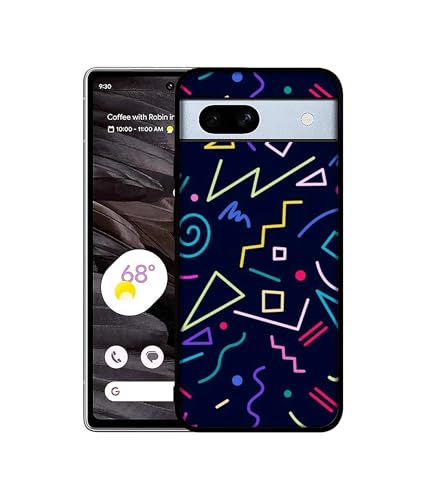 Image of Retro Abstract Design Premium 2D Printed Metal Back Case Cover for Google Pixel 7A 5G, Multicolor